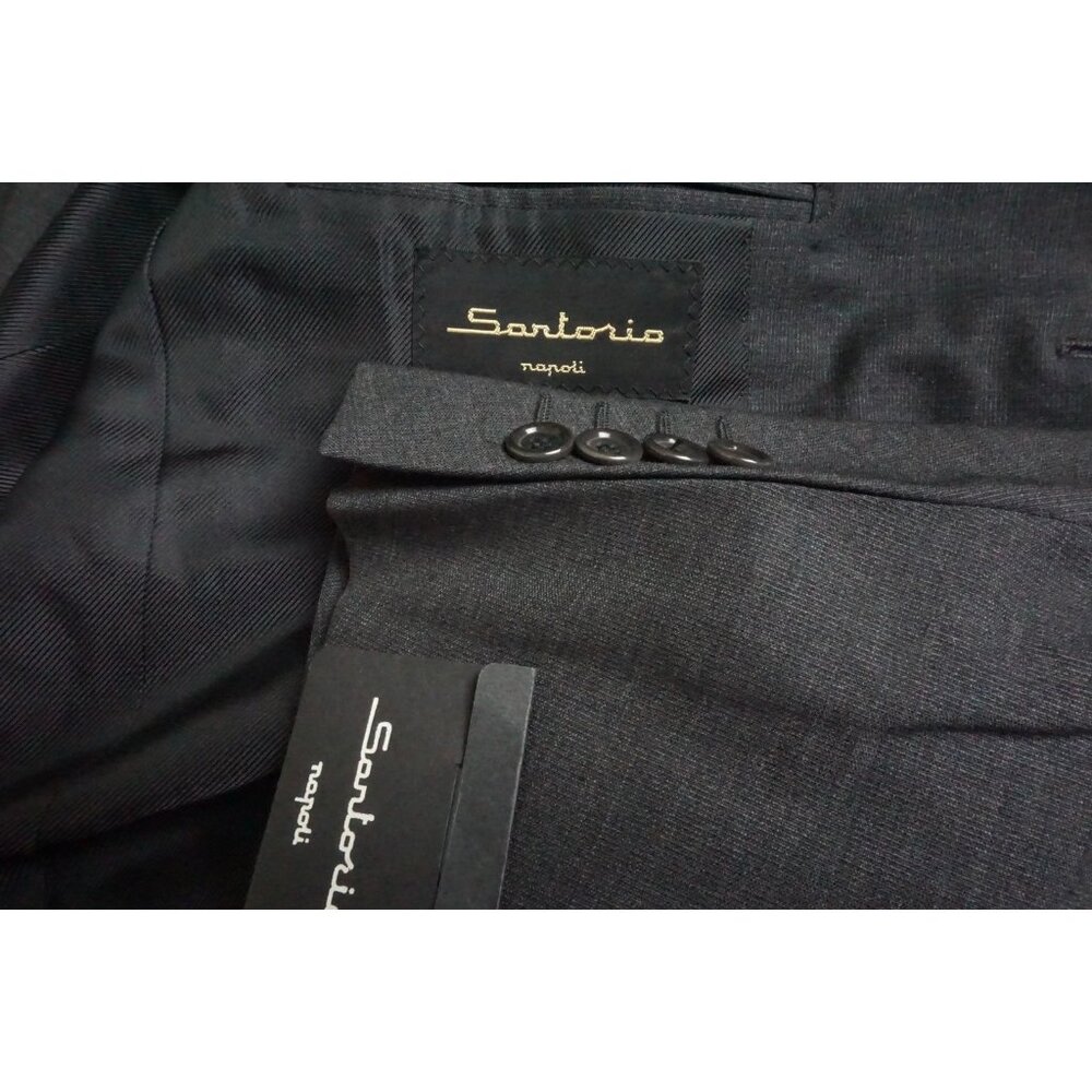 Sartorio Napoli Medium Gray S120s Wool 2 Pc Suit Jacket Pants 42R BRAND NEW